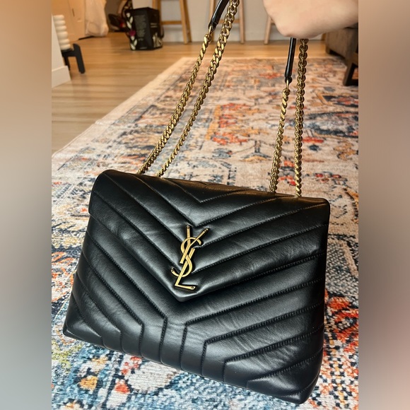 Saint Laurent Medium Loulou Matelassé Leather Shoulder Bag AUTHENTIC - Picture 6 of 16